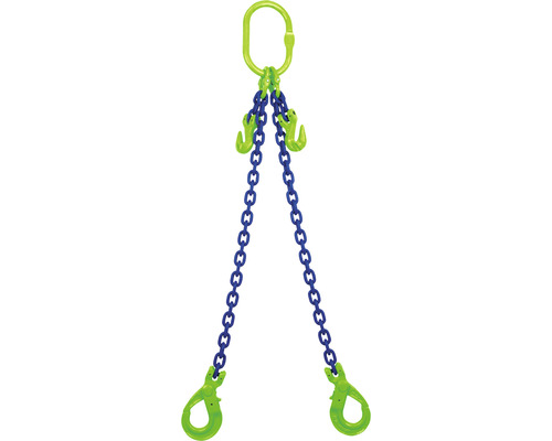 Mamutec Anschlagkette Kettengehänge 2-Strang 8 mm GK10 mit Sicherheitslasthaken und Verkürzer 6 m Mamutec Anschlagkette Kettengehänge 2-Strang 8 mm GK10 mit Sicherheitslasthaken und Verkürzer 6 m
