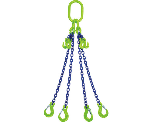 Mamutec Anschlagkette Kettengehänge 4-Strang 6 mm GK10 mit Lasthaken und Verkürzer 6 m Mamutec Anschlagkette Kettengehänge 4-Strang 6 mm GK10 mit Lasthaken und Verkürzer 6 m