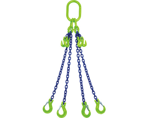 Mamutec Anschlagkette Kettengehänge 4-Strang 8 mm GK10 mit Lasthaken und Verkürzer 6 m Mamutec Anschlagkette Kettengehänge 4-Strang 8 mm GK10 mit Lasthaken und Verkürzer 6 m