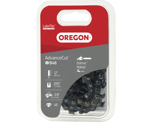 Chaîne de tronçonneuse OREGON Q91VG046E, 3/8" | 1,3 mm | 46 TG | HM | 30 cm Chaîne de tronçonneuse Oregon AdvanceCut B46 d''une longueur de 30 cm