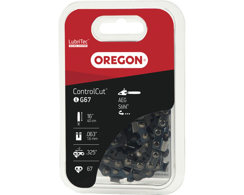 Chaîne de tronçonneuse OREGON Q22BP067E, 325" | 1,6 mm | 67 TG | HM | 40 cm Chaîne de tronçonneuse Oregon ControlCut G67 de 40 cm de long