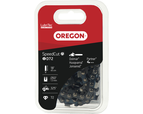 Chaîne de tronçonneuse OREGON Q95TXL072E, 325" | 1,3 mm | 72 TG | HM | 45 cm Chaîne de tronçonneuse Oregon SpeedCut D72 d''une longueur de 45 cm