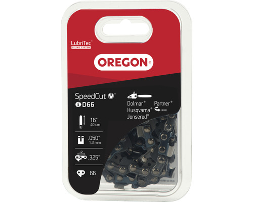 Chaîne de tronçonneuse OREGON Q95TXL066E, 325" | 1,3 mm | 66 TG | HM | 40 cm Oregon SpeedCut chaîne de tronçonneuse D66, 40 cm