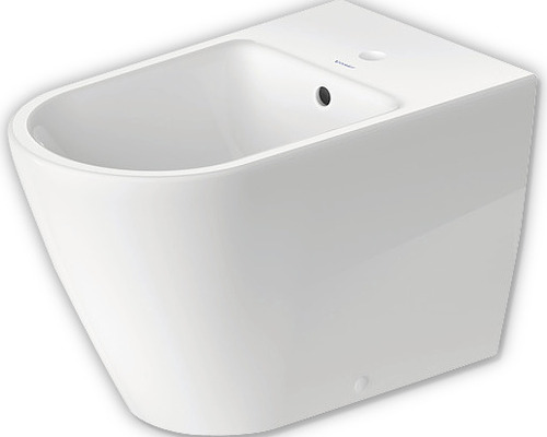 Bidet DURAVIT D-Neo posé au sol blanc brillant sans revêtement 2294100000 Bidet mural blanc pour salle de bains