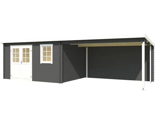 Gartenhaus mit Anbau aus Holz
