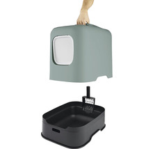 Katzentoilette mit Haube und Streuschaufel