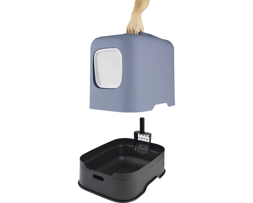 Katzentoilette mit Haube und Schaufel