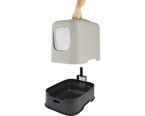 Katzentoilette mit Deckel und Schaufel