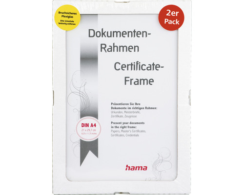 Lot de 2 cadres pour documents