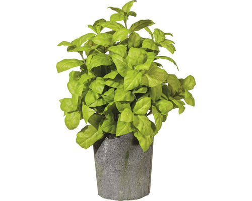 Plante artificielle buisson de basilic Ø 13x30 cm vert