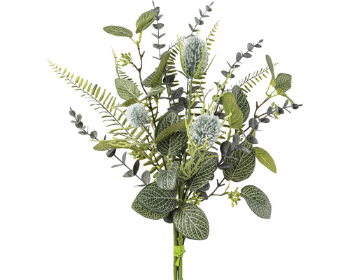Plante artificielle bouquet de chardons mélangés Ø 19 h 56 cm vert