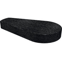 Schwarzer Möbelgleiter in Tropfenform