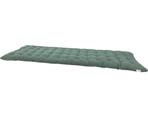Long coussin de banc matelassé en velours côtelé