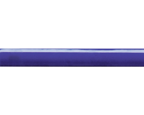 Frise en céramique bleu cobalt 2,5x20 cm B-5-60 bombée Surface de couleur unie