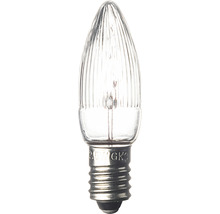 Lampe bougie claire à lamelles avec culot E14