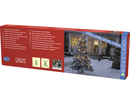 Verpackung für Weihnachtsbaumkerzen mit LED Beleuchtung für den Aussenbereich