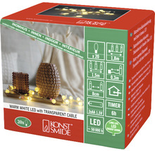 Emballage d''une guirlande lumineuse LED blanc chaud avec câble transparent pour l''intérieur
