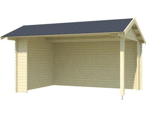 Abri en bois avec toit