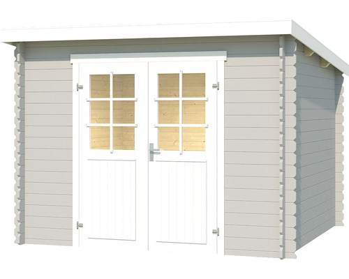 Abri de jardin avec porte double et fenêtres