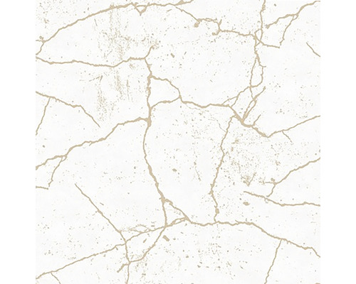 Papier peint intissé 104869 marbre blanc doré