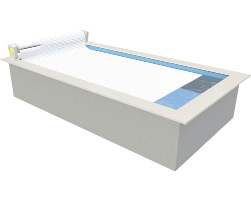 Couverture roulante hors sol pour piscine 6 x 3 m électr.