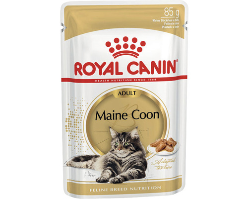 ROYAL CANIN Pâtée pour chat Maine Coon Adult en sauce 85 g Aliment pour chat Royal Canin Adult Maine Coon en sachet de 85 grammes