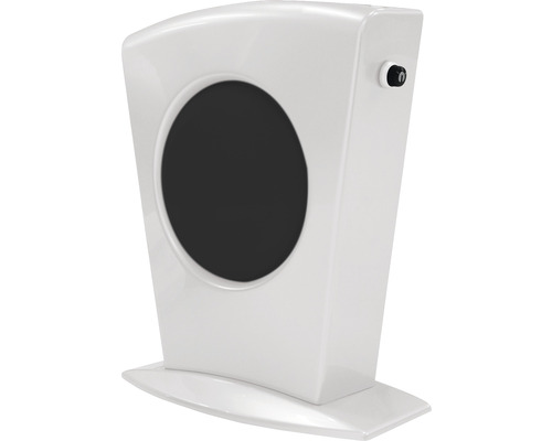 Coffre-fort blanc avec serrure à clé et porte ronde