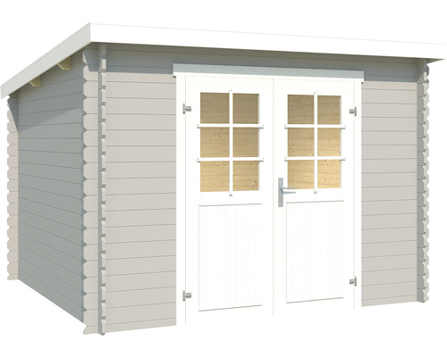 Abri de jardin en bois avec double porte et fenêtres