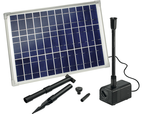 Pompe de bassin solaire avec panneau solaire et accessoires