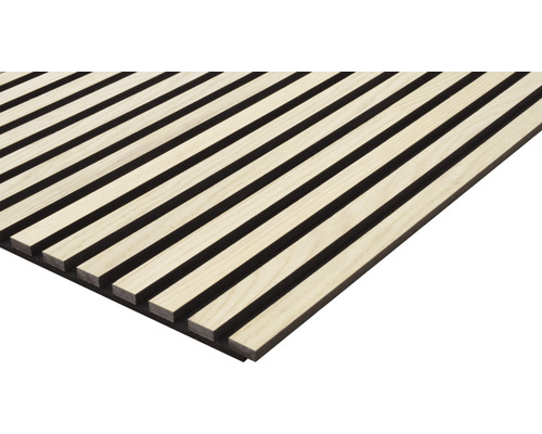 Panneau acoustique placage chêne naturel 2400 x 572 x 19 mm