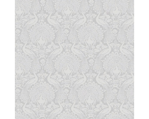 Vliestapete 114911 Laura Ashley Peacock Grau Tapete mit Pfauenmuster