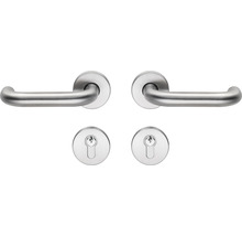 Edelstahl Türdrückergarnitur mit Schlüsselloch