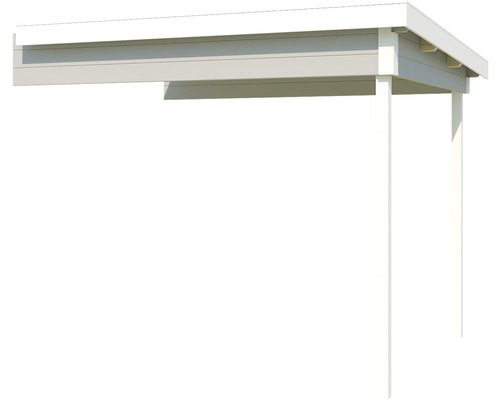 Abri de voiture en bois avec toit plat