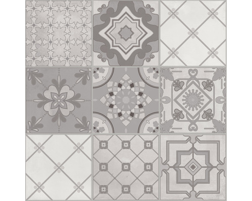 Dalle de terrasse en béton Younique Lu x ury Fine gris 50 x 50 x 4 cm (motif carré disposition variable)