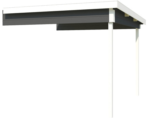 Abri de voiture en bois avec poteaux