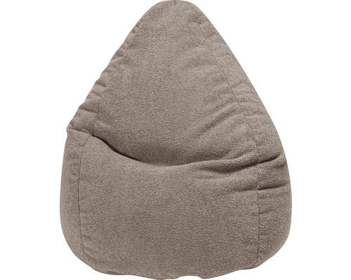 Pouf coussin Sitting Point Beanbag Woolly XL env. 220 litres taupe marron 70x110 cm