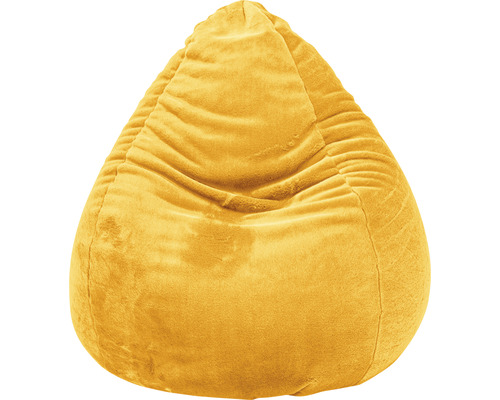 Pouf coussin Sitting Point Beanbag Softy XL env. 220 litres jaune moutarde 70x110 cm