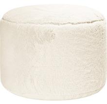 Tabouret rond recouvert de fausse fourrure