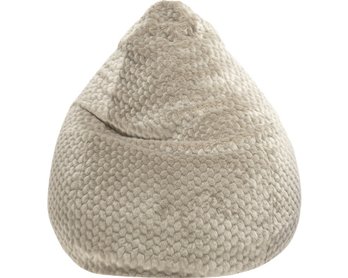 Pouf coussin Sitting Point Beanbag Mink XXL env. 300 litres taupe marron 80x130 cm Pouf en tissu