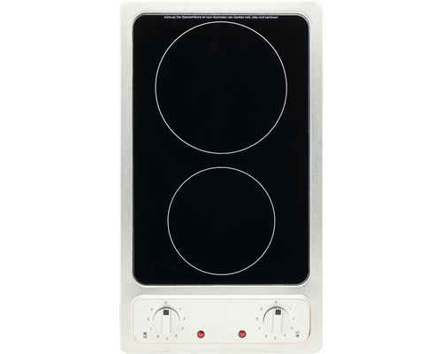 Plaque de cuisson double avec deux zones de cuisson et boutons de commande