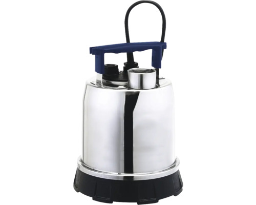 Pompe immergée pour eaux claires Novax by EBARA FPN 500 CH Pompe submersible en acier inoxydable avec poignée bleue et câble noir