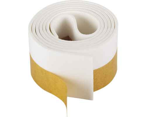 Rouleau de bande d'étanchéité blanche avec dos adhésif