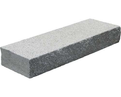 Beton Blockstufe Natura kristall-granit 105 x 35 x 16 cm Grauer Beton Pflasterstein