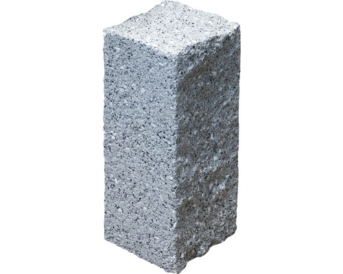 Palissade rectangulaire Natura Ambiente cristal-granit 16x15x60 cm Pavé gris