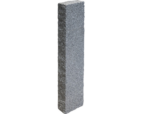 Palissade rectangulaire Natura Trend cristal-granit 25x12,5x100 cm Pavé gris