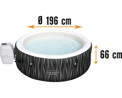 Aufblasbarer Whirlpool Bestway® LAY-Z-SPA® LED-Whirlpool Hollywood AirJet™ 196 x 66 cm, rund