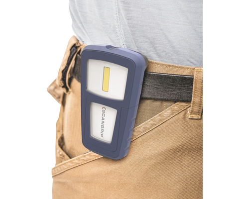 Lampe Scangrip avec clip de ceinture pour fixation au pantalon