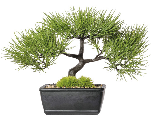 Plante artificielle Bonsaï pin Ø30x23 cm vert