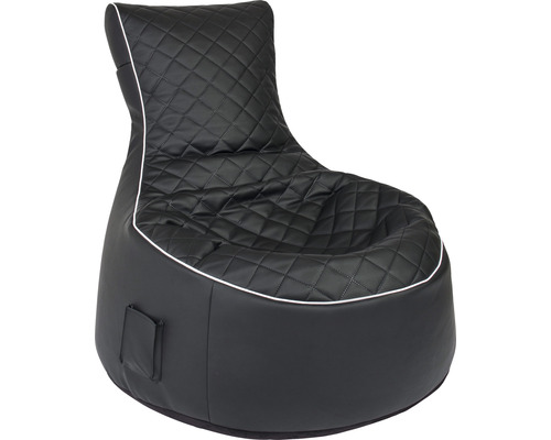 Sitzsessel Sitting Point Swing Modo Tap ca. 300 Liter schwarz 95x90x65 cm Schwarzer Sitzsack mit Rautenmuster und Tasche