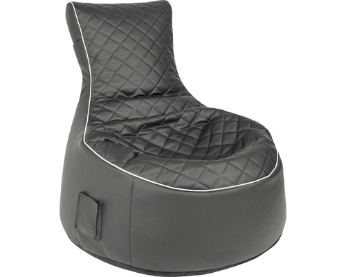 Sitzsessel Sitting Point Swing Modo Tap ca. 300 Liter anthrazit 95x90x65 cm Schwarzer Sitzsack mit Steppmuster und Tasche